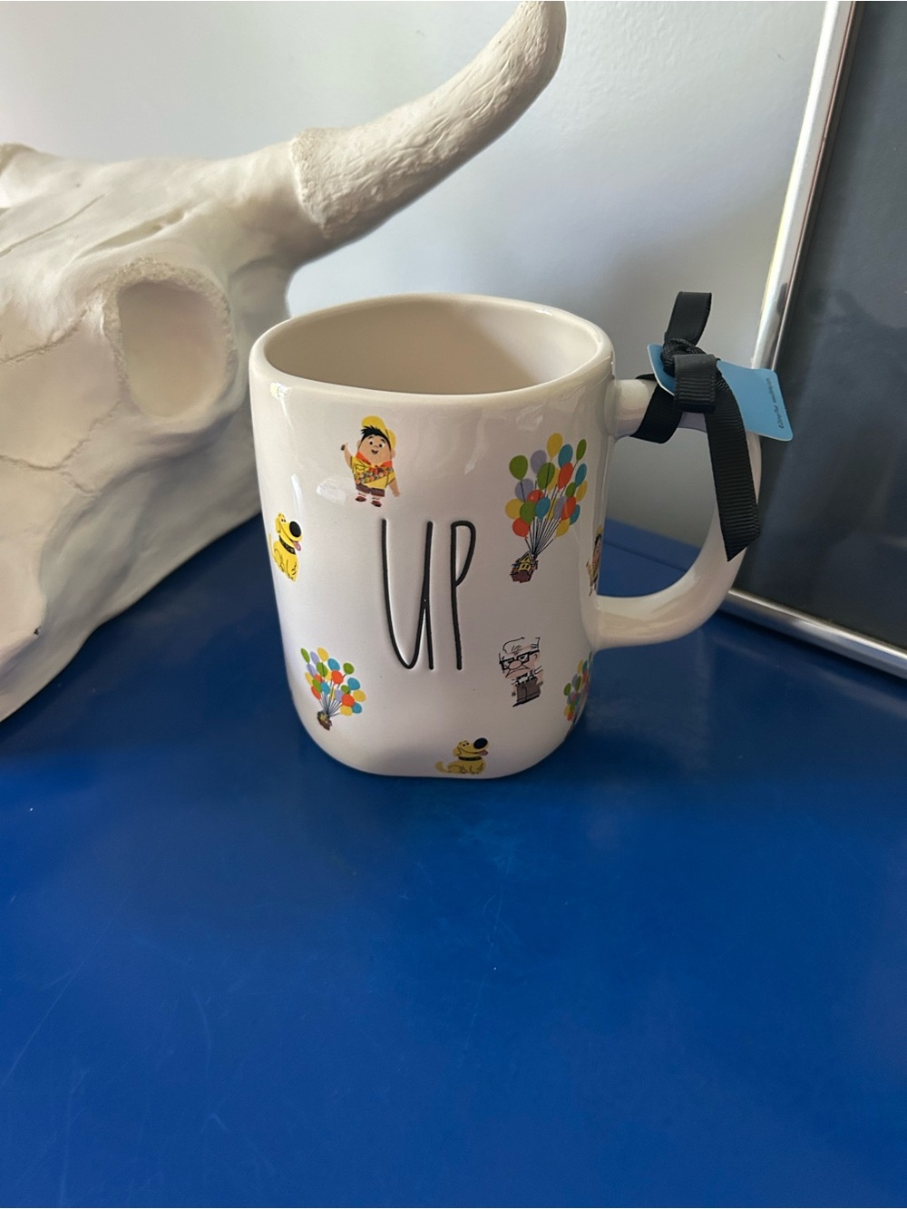 Rae Dunn Disney Pixar Up Dug the Dog Russell Carl Fredricksen Balloons Mug